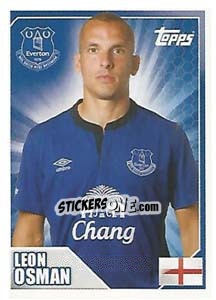 Figurina Leon Osman - Premier League Inglese 2014-2015 - Topps