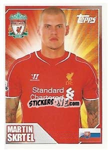 Sticker Martin Škrtel - Premier League Inglese 2014-2015 n. 205 - Topps