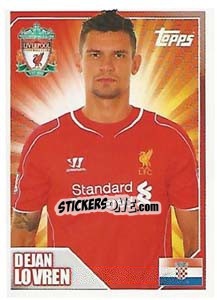 Sticker Dejan Lovren - Premier League Inglese 2014-2015 n. 206 - Topps