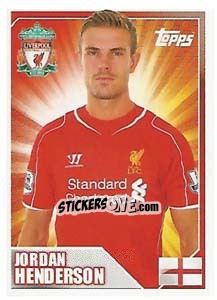 Sticker Jordan Henderson - Premier League Inglese 2014-2015 - Topps