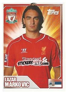 Sticker Lazar Markovic - Premier League Inglese 2014-2015 n. 213 - Topps