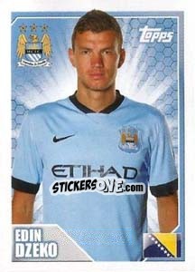 Sticker Edin Džeko - Premier League Inglese 2014-2015 n. 240 - Topps