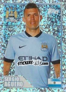 Sticker Sergio Agüero - Premier League Inglese 2014-2015 n. 241 - Topps
