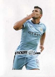 Sticker Sergio Agüero (Manchester City) - Premier League Inglese 2014-2015 n. 252 - Topps