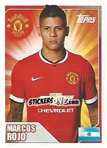 Sticker Marcos Rojo - Premier League Inglese 2014-2015 n. 310 - Topps