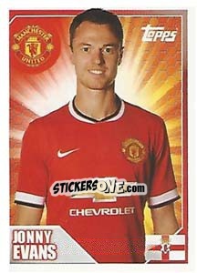 Figurina Jonny Evans - Premier League Inglese 2014-2015 - Topps