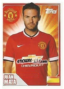 Sticker Juan Mata - Premier League Inglese 2014-2015 n. 321 - Topps