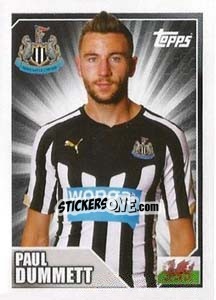 Cromo Paul Dummett - Premier League Inglese 2014-2015 - Topps