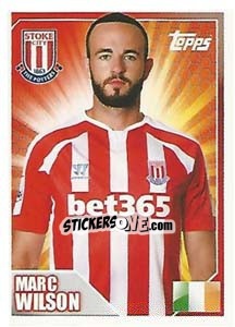 Sticker Marc Wilson - Premier League Inglese 2014-2015 n. 411 - Topps