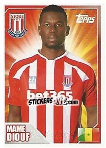 Sticker Mame Diouf - Premier League Inglese 2014-2015 n. 421 - Topps