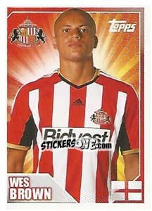 Sticker Wes Brown - Premier League Inglese 2014-2015 n. 431 - Topps