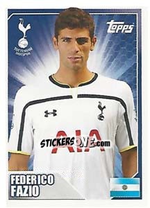 Sticker Federico Fazio - Premier League Inglese 2014-2015 n. 479 - Topps