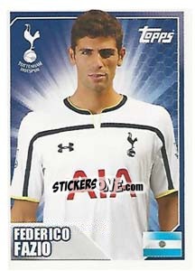 Figurina Federico Fazio - Premier League Inglese 2014-2015 - Topps