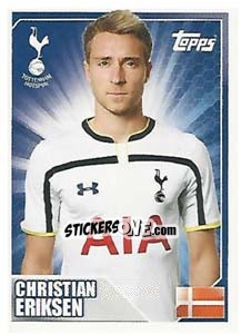 Sticker Christian Eriksen - Premier League Inglese 2014-2015 n. 491 - Topps