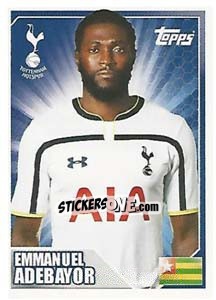 Sticker Emmanuel Adebayor - Premier League Inglese 2014-2015 n. 493 - Topps