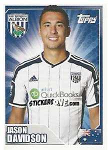 Sticker Jason Davidson - Premier League Inglese 2014-2015 n. 502 - Topps