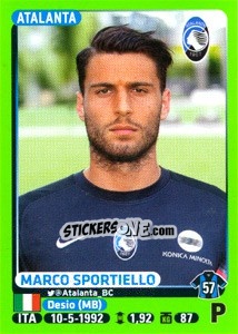 Figurina Marco Sportiello - Calciatori 2014-2015 - Panini