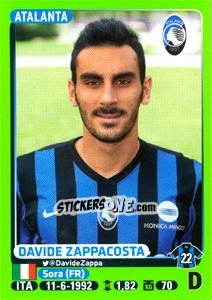 Figurina Davide Zappacosta - Calciatori 2014-2015 - Panini