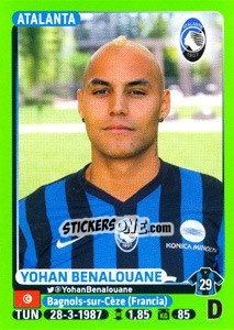 Sticker Yohan Benalouane - Calciatori 2014-2015 - Panini