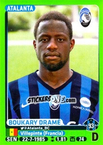 Sticker Boukary Dramé - Calciatori 2014-2015 n. 11 - Panini