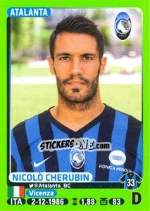 Cromo Nicolò Cherubin - Calciatori 2014-2015 - Panini