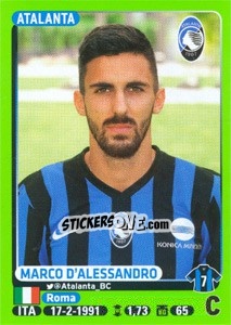 Sticker Marco D'Alessandro - Calciatori 2014-2015 n. 15 - Panini