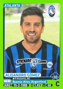 Cromo Alejandro Gómez - Calciatori 2014-2015 - Panini