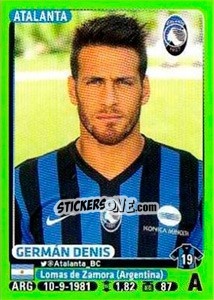 Sticker Germán Denis - Calciatori 2014-2015 n. 25 - Panini