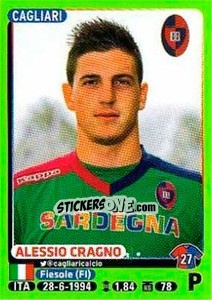 Sticker Alessio Cragno - Calciatori 2014-2015 - Panini