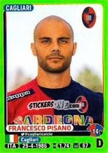 Sticker Francesco Pisano - Calciatori 2014-2015 n. 33 - Panini