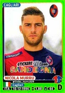 Sticker Nicola Murru - Calciatori 2014-2015 n. 39 - Panini