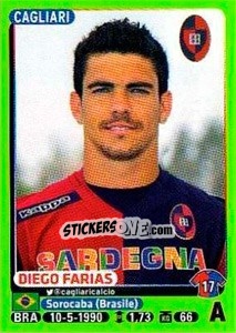 Cromo Diego Farias - Calciatori 2014-2015 - Panini