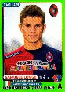 Sticker Samuele Longo - Calciatori 2014-2015 n. 50 - Panini