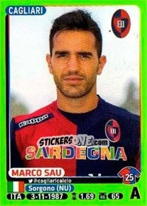Sticker Marco Sau - Calciatori 2014-2015 n. 51 - Panini