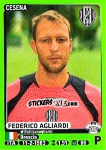 Sticker Federico Agliardi - Calciatori 2014-2015 n. 58 - Panini