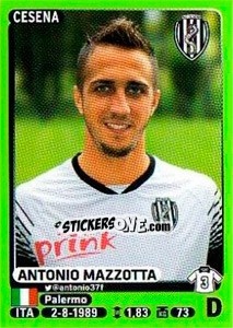 Cromo Antonio Mazzotta - Calciatori 2014-2015 - Panini