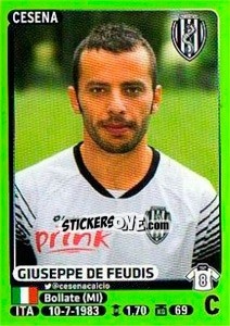 Sticker Giuseppe De Feudis - Calciatori 2014-2015 - Panini