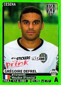 Sticker Grégoire Defrel - Calciatori 2014-2015 n. 73 - Panini