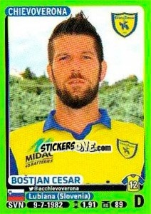 Cromo Boštjan Cesar - Calciatori 2014-2015 n. 88 - Panini