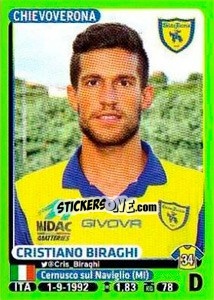 Sticker Cristiano Biraghi - Calciatori 2014-2015 n. 89 - Panini