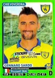 Cromo Gennaro Sardo - Calciatori 2014-2015 - Panini