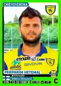 Cromo Perparim Hetemaj - Calciatori 2014-2015 - Panini