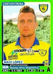 Sticker Maxi López - Calciatori 2014-2015 - Panini