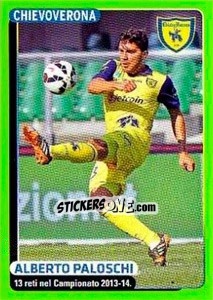 Sticker Alberto Paloschi (figurina quiz) - Calciatori 2014-2015 n. 107 - Panini