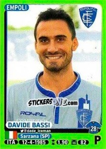 Sticker Davide Bassi - Calciatori 2014-2015 - Panini