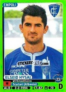 Sticker Elseid Hysaj - Calciatori 2014-2015 n. 114 - Panini