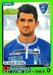 Figurina Elseid Hysaj - Calciatori 2014-2015 - Panini