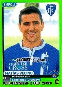 Sticker Matías Vecino - Calciatori 2014-2015 n. 123 - Panini