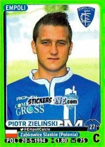 Sticker Piotr Zieliński - Calciatori 2014-2015 n. 125 - Panini