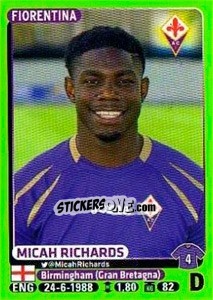 Figurina Micah Richards - Calciatori 2014-2015 - Panini